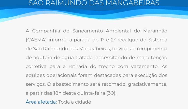 SÃO RAIMUNDO DAS MANGABEIRAS - 29.07
