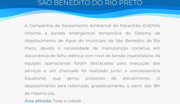 SÃO BENEDITO DO RIO PRETO - 09.09